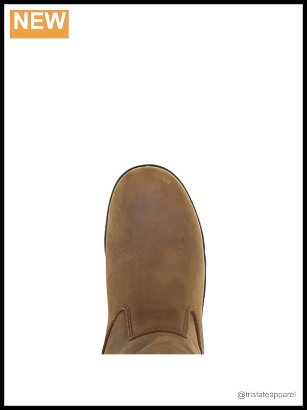 Leather Pull-On Mid-Calf Work Boots Slip-Resistant Flat Heel Fall